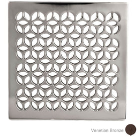 Decorative 4" Square Shower Drain Cover