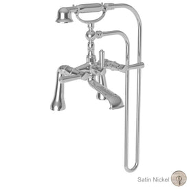Metropole Two Handle Exposed Deck-Mount Tub Filler Faucet with Handshower