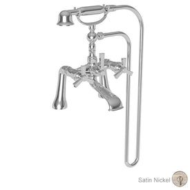 Miro Two Handle Exposed Deck-Mount Tub Filler Faucet with Handshower