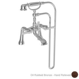 Miro Two Handle Exposed Deck-Mount Tub Filler Faucet with Handshower