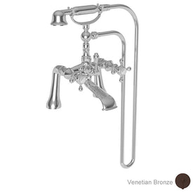Victoria Two Handle Exposed Deck-Mount Tub Filler Faucet with Handshower