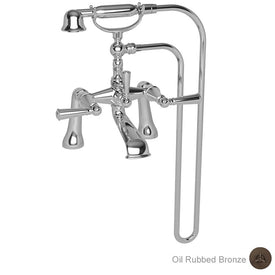 Aylesbury Two Handle Exposed Deck-Mount Tub Filler Faucet with Handshower