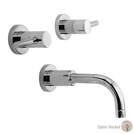 East Linear Two Handle Wall-Mount Tub Filler Trim