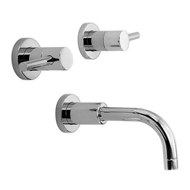 East Linear Two Handle Wall-Mount Tub Filler Trim
