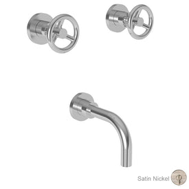 Slater Two Handle Wall-Mount Tub Filler Trim