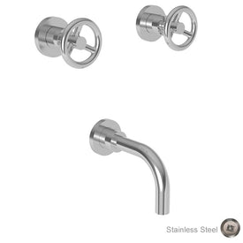Slater Two Handle Wall-Mount Tub Filler Trim