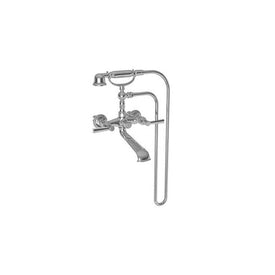 Astor Two Handle Exposed Floor/Wall-Mount Tub Filler Faucet with Handshower