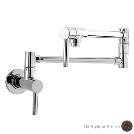 East Linear Two Handle Wall-Mount Pot Filler with Lever Handles
