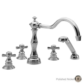 Fairfield Two Handle Roman Tub Filler Trim with Handshower
