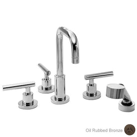 East Square Two Handle Roman Tub Filler Trim with Handshower