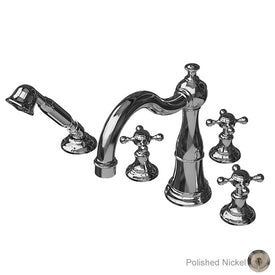Victoria Two Handle Roman Tub Filler Trim with Handshower