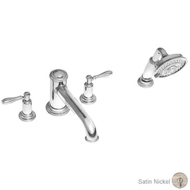 Ithaca Two Handle Roman Tub Filler Trim with Handshower