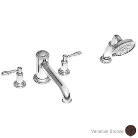 Ithaca Two Handle Roman Tub Filler Trim with Handshower