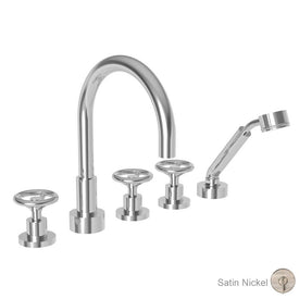 Slater Two Handle Roman Tub Filler Trim with Handshower