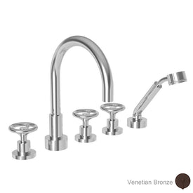 Slater Two Handle Roman Tub Filler Trim with Handshower