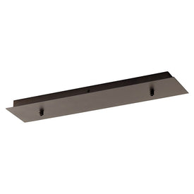 Two-Light Rectangular Linear Pendant Canopy without Lights