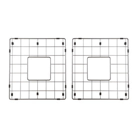Premium Kitchen 14.25"L x 15.5"W Stainless Steel Bottom Grids Set of 2