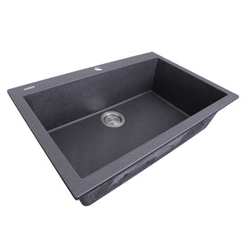 Plymouth 30" Single Bowl Granite Composite Dual Mount Sink