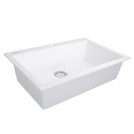 Plymouth 30" Single Bowl Large Granite Composite Dual Mount Sink