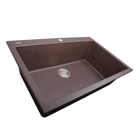 Plymouth 33" Single Bowl Granite Composite Dual Mount Sink