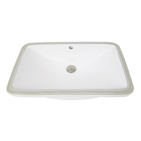 Great Point 23.5" Single Bowl Rectangular Ceramic Undermount Vanity Sink