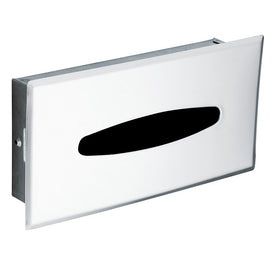Hotel Motel Wall-Mount Recessed Stainless Steel Facial Tissue Box