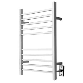 Radiant 10-Bar Hardwired Square Stainless Steel Towel Warmer