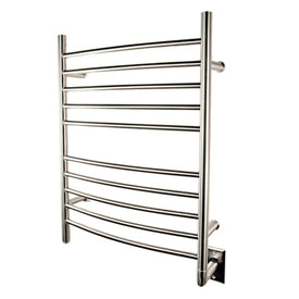 Radiant 10-Bar Curved Hardwired Stainless Steel Towel Warmer