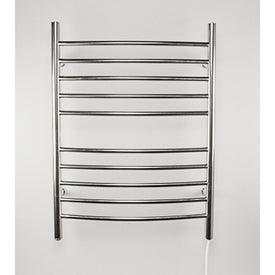 Radiant 10-Bar Curved Plug-In Stainless Steel Towel Warmer