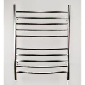 Radiant 10-Bar Curved Plug-In Stainless Steel Towel Warmer