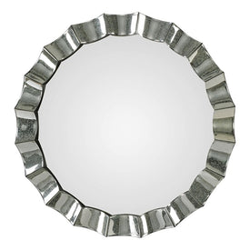 Sabino Scalloped Round Wall Mirror