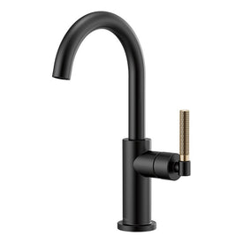 Litze Single Handle Bar Faucet with High-Arc Spout/Knurled Handle
