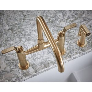 62554LF-GL Kitchen/Kitchen Faucets/Kitchen Faucets with Side Sprayer