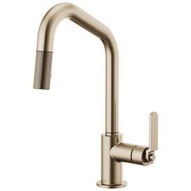 Litze Single Handle Pull Down Faucet with Angled Spout/Industrial Handle