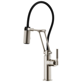 Litze Single Handle Articulating Pull Down Kitchen Faucet with Knurled Handle