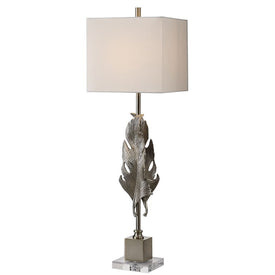 Luma Metallic Silver Table Lamp