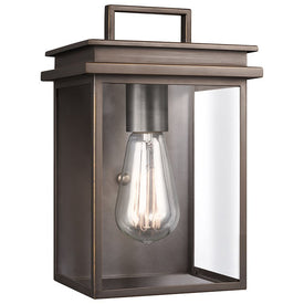 Outdoor Light Glenview Small Wall Lantern 1 Lamp Antique Bronze Clear Glass cETL Edison 60 Watt