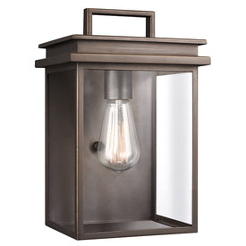 Outdoor Light Glenview Medium Wall Lantern 1 Lamp Antique Bronze Clear Glass cETL Edison 60 Watt