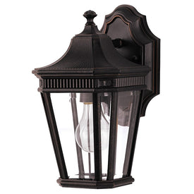 Outdoor Light Cotswold Lane Medium Wall Lantern 1 Lamp Grecian Bronze Clear Beveled Glass Shade UL Edison 100 Watt