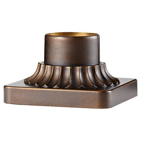 Outdoor Fluted Pier Mount with Square Base