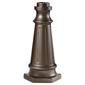 Post Base Fluted Oil Rubbed Bronze Aluminum for Outdoor Lantern Post