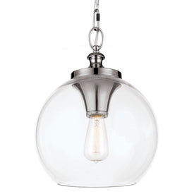 Pendant Tabby 1 Lamp Polished Nickel Clear