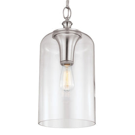 Pendant Hounslow 1 Lamp Brushed Steel Clear