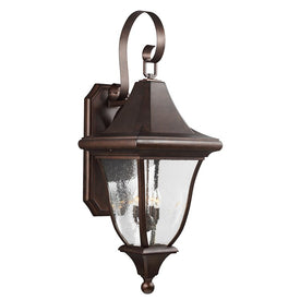 Outdoor Light Oakmont Large Wall Lantern 4 Lamp Patina Bronze Clear Seeded Glass cETL B10 Torpedo Candelabra 60 Watt