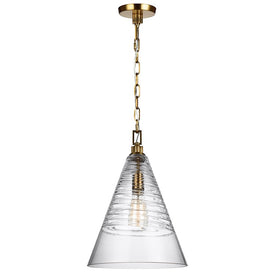 Pendant Elmore 1 Lamp Burnished Brass Clear