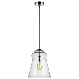 Pendant Loras 1 Lamp Chrome Clear Seeded
