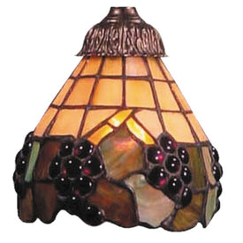 Mix-N-Match Stained Honey Dune Glass Shade with Grape Accents