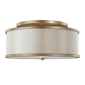 Ceiling Light Lennon Semi-Flushmount 3 Lamp Sunset Gold Cream Linen