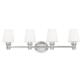 Bath Light Xavierre 4 Lamp Polished Nickel Opal Etched Cased