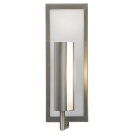 Sconce Mila 1 Lamp Brushed Steel White Opal Etched ADA